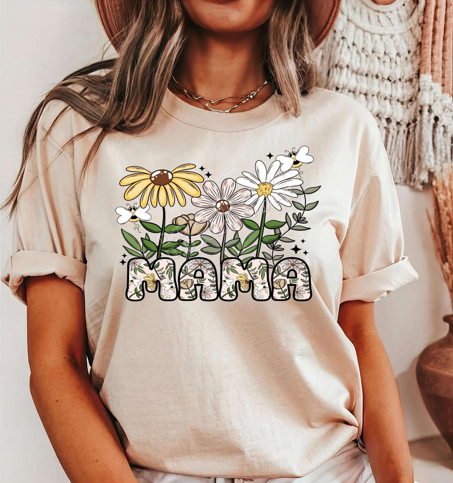 Celebrate Mom: 'Mama Perfect' Tee with Daisy Floral Design for Mother's Day Mother’s Day Collection T-Shirt 17 Daisy Designs & Creations LLC