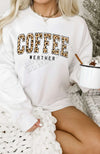 Cozy Vibes: Coffee Weather Crewneck with Trendy Leopard Print" Cozy Elegance: Explore Our Crewneck and Hoodie Collection for Effortless Style Shirts & Tops 27 Daisy Designs & Creations LLC