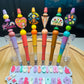 Custom Acrylic Beaded Pens – BPA Free Silicone & Focal, Retro Groovy Collection Beaded Pen collection Beaded Pens 6 Daisy Designs & Creations LLC