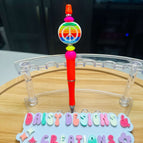 Orange Barrel/Rainbow Peace Sign