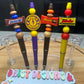 Custom Beaded Black Ink Pen with Candy Bar Focal and Refill Beaded Pen collection Beaded Pens 6 Daisy Designs & Creations LLC