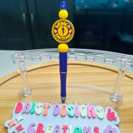 Custom Beaded Black Ink Pen with Candy Bar Focal – Fun & Stylish - Daisy Designs & Creations, LLC