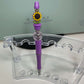 Custom Beaded Pens - Sunflower Pot Plant Design, Refillable Black Ink, Silicone & Acrylic Beads Beaded Pen collection Beaded Pens 6 Daisy Designs & Creations LLC