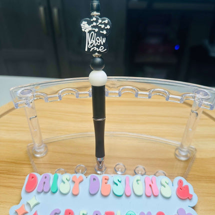 Custom Beaded Pens with BPA - Free Silicone Beads & Rhinestone Bling - Daisy Designs & Creations, LLC