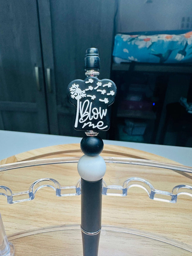 Custom Beaded Pens with BPA - Free Silicone Beads & Rhinestone Bling - Daisy Designs & Creations, LLC