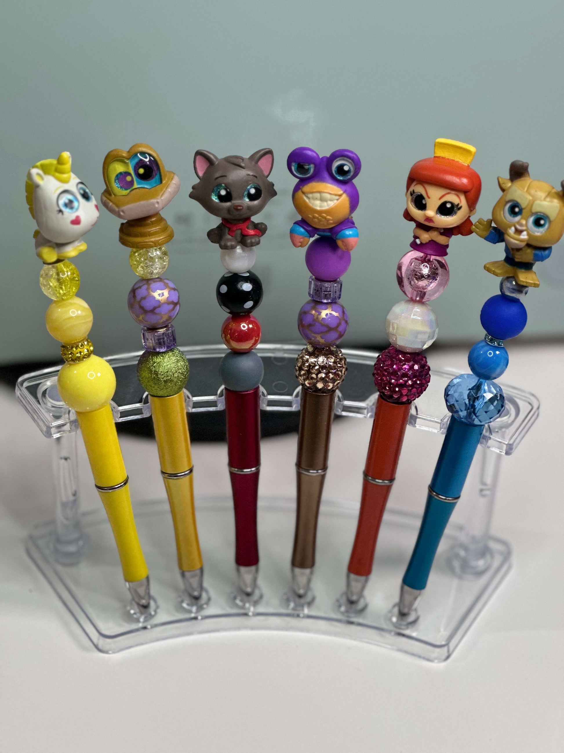 Custom Beaded Pens with Black Ink - Adorable Designs and Ink Refill Included Beaded Pen collection Beaded Pens 15 Daisy Designs & Creations LLC