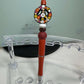 Custom Beaded Pens with Floral Peace Sign - Refillable Black Ink, Silicone & Acrylic Beads Beaded Pen collection Beaded Pens 6 Daisy Designs & Creations LLC