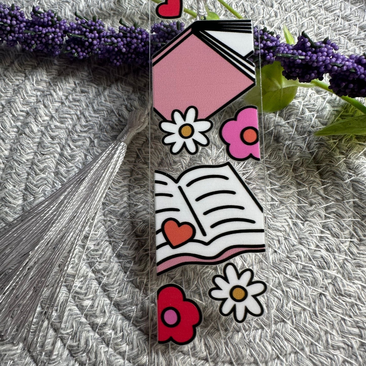 Bright Reads Acrylic Bookmarks With Tassel