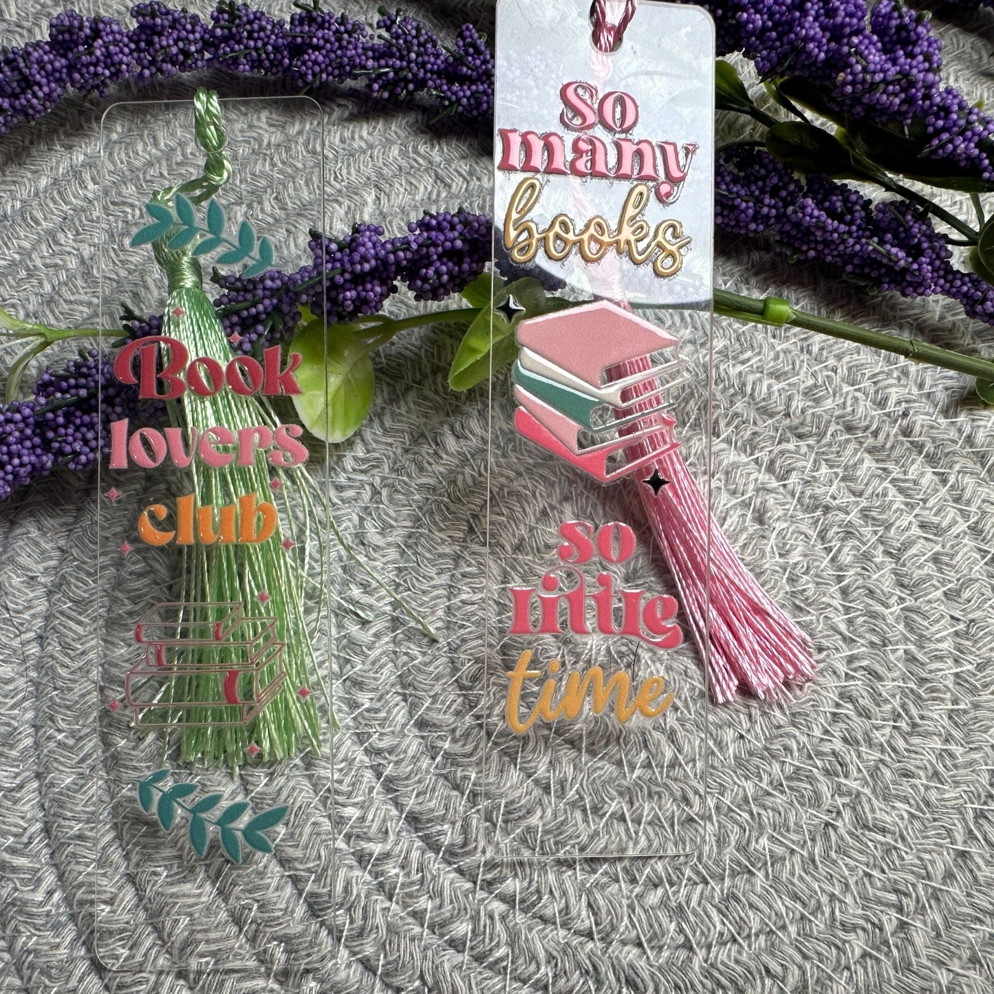 Bright Reads Acrylic Bookmarks With Tassel