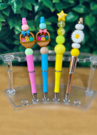 Limited Edition Easter Beadable & Springtime Pens – Twist Pen with Bunny, Floral & Easter Egg Designs | Seasonal Stationery Gift - Daisy Designs & Creations, LLC