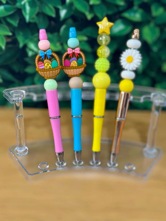 Limited Edition Easter Beadable & Springtime Pens – Twist Pen with Bunny, Floral & Easter Egg Designs | Seasonal Stationery Gift - Daisy Designs & Creations, LLC
