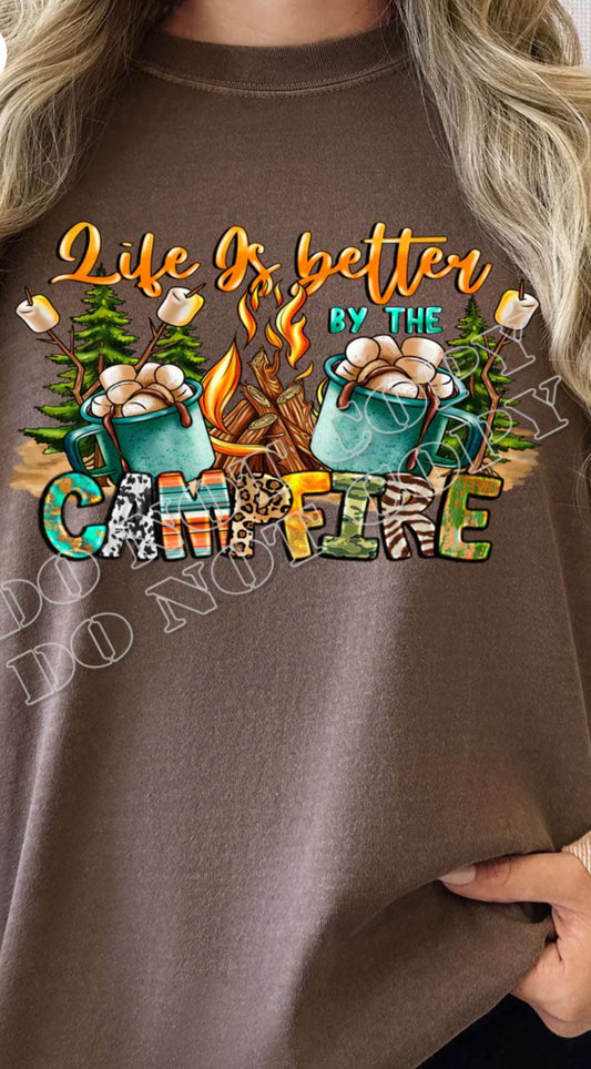 Embrace the Outdoors: 'Life is Better by the Campfire' Tee New Arrivals T-Shirt 23 Daisy Designs & Creations LLC