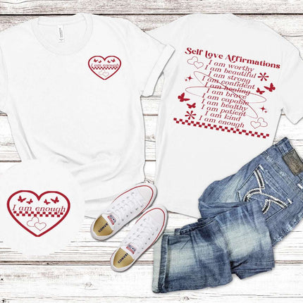 Empower Yourself with our Self-Love Affirmations T-Shirt - Valentine's Day Collection | Wear Positivity in Every Stitch! Captivating Love: Explore Our Valentine's Day Collection for Heartfelt Gifts T-Shirt 22 Daisy Designs & Creations LLC