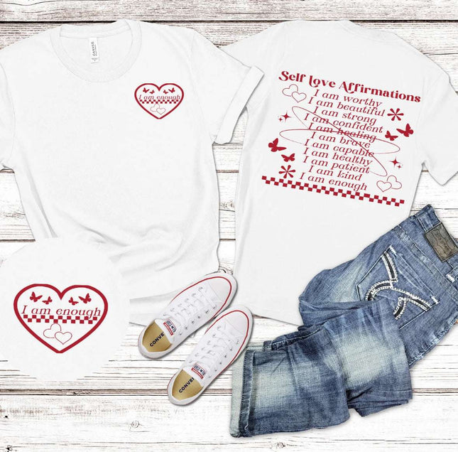 Empower Yourself with our Self-Love Affirmations T-Shirt - Valentine's Day Collection | Wear Positivity in Every Stitch! Captivating Love: Explore Our Valentine's Day Collection for Heartfelt Gifts T-Shirt 22 Daisy Designs & Creations LLC