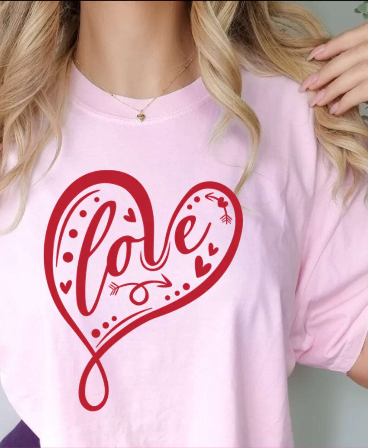 Express Your Love in Style with Our Pink T-Shirt - Heart Design for Valentine's Day | Softstyle Preshrunk 50/50 Comfort! Captivating Love: Explore Our Valentine's Day Collection for Heartfelt Gifts T-Shirt 22 Daisy Designs & Creations LLC