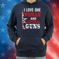 Express Your Passion with Our 'I Love One Woman and Several Guns' Men's Hoodie Men Collection Hoodie 35 Daisy Designs & Creations LLC