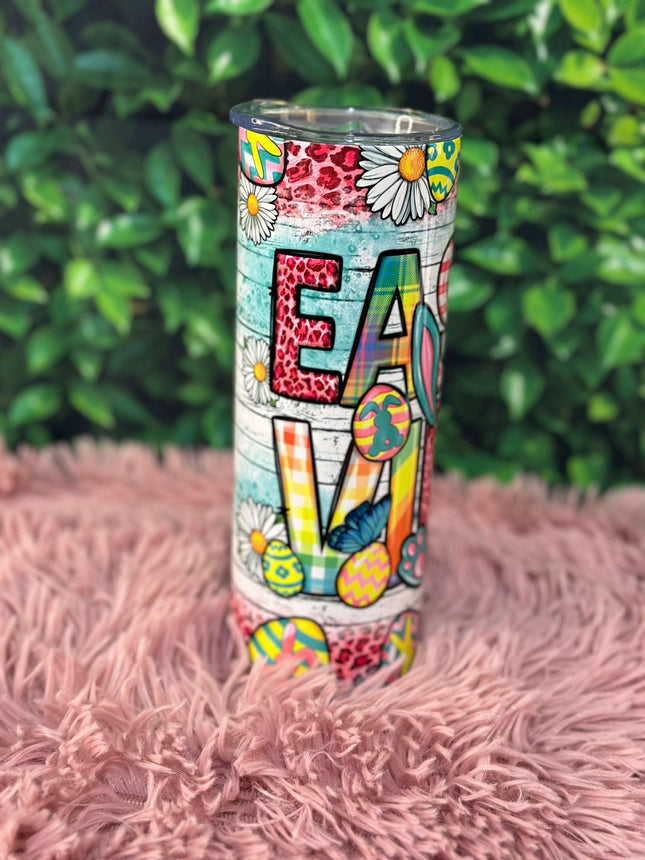 Get into the Spring Spirit with Our 20 oz Easter Vibes Stainless Steel Tumbler" Tumblers, Mugs & Glasses Tumblers 20 Daisy Designs & Creations LLC