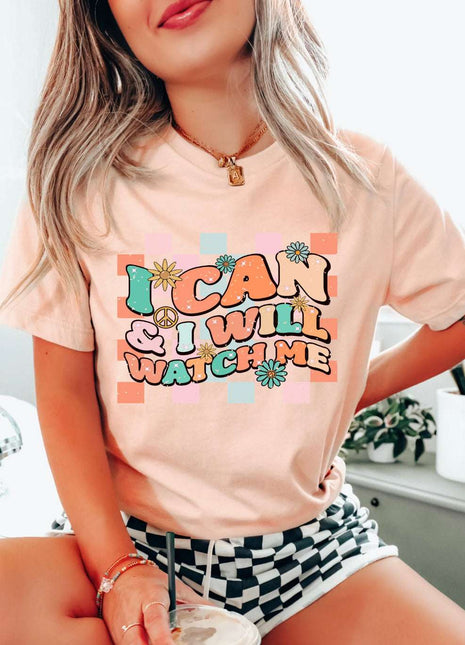 I Can and I Will T-Shirt – Motivational Graphic Tee | Inspirational Quote Shirt | Unisex Sizes S - 3XL - Daisy Designs & Creations, LLC
