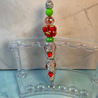 Watermelon Sugar Sparkle- Juicy watermelon accents with bright green fluff and crystal shimmer.