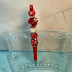 Strawberry Crystal Pop- Bright strawberry bead accents layered over full crystal rhinestone glam.