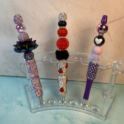 Mystic Glam Rhinestone Beaded Pens – Refillable Black Ink