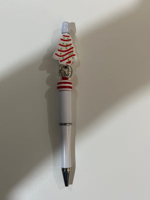 Festive Christmas Beaded Pens with Black Ink – Limited Edition, Ideal Stocking Stuffers & Teacher Gifts