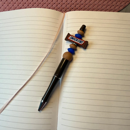Sweet Treat Candy Bar Beaded Pens – Refillable Black Ink | Colorful Dessert Desk Accessories