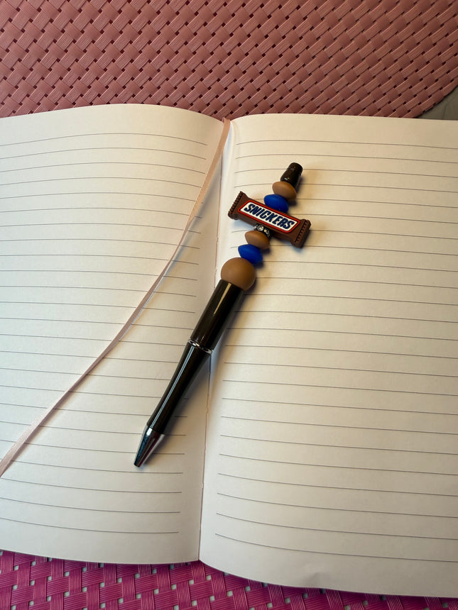 Sweet Treat Candy Bar Beaded Pens – Refillable Black Ink | Colorful Dessert Desk Accessories