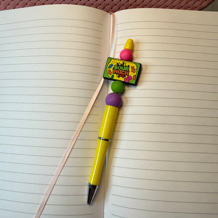 Sweet Treat Candy Bar Beaded Pens – Refillable Black Ink | Colorful Dessert Desk Accessories