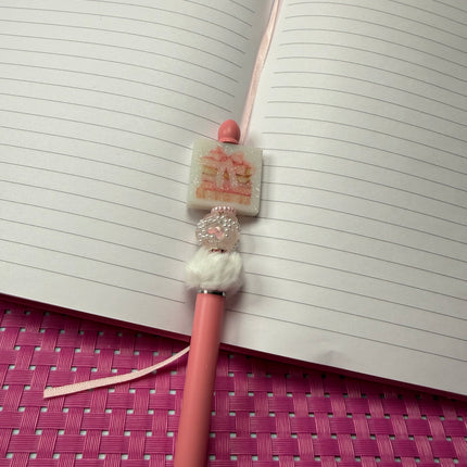 Pink Bow Book Stack Stylus Pen | Girly Elegant Bookish Desk Accessory | Cozy Journal & Planner Pen