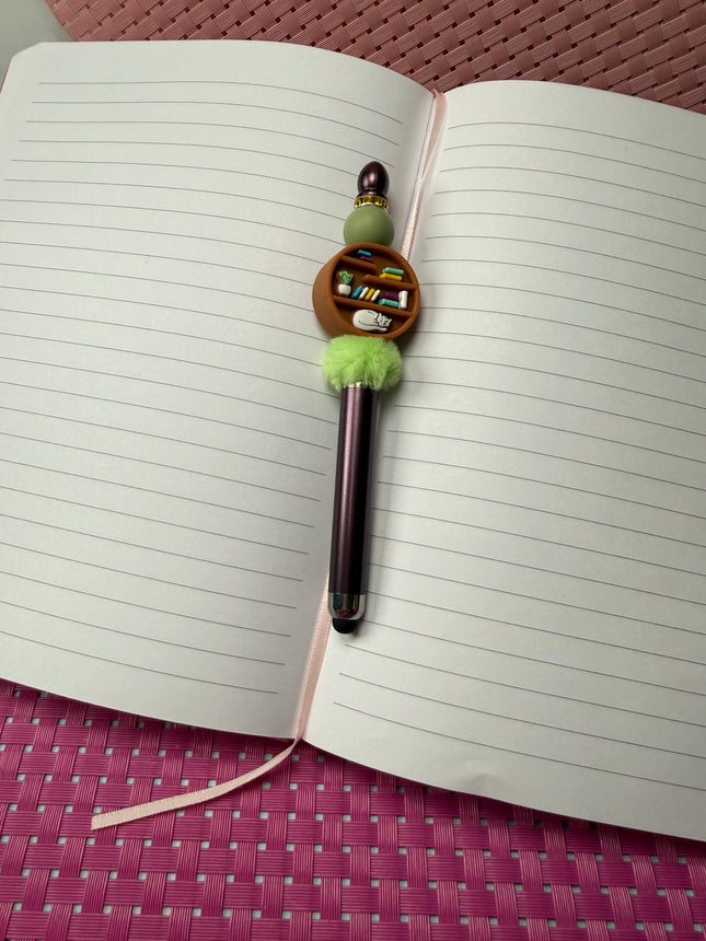 Book Nook Stylus Pen | Cozy Bookish Desk Accessory | Girly Elegant Journal & Planner Pen