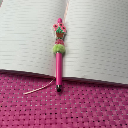 Floral Pot Beaded Stylus Pen