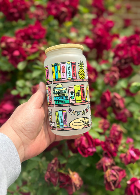 Sippin’ Through Summer – Bookshelf Glass for Book Lovers - Daisy Designs & Creations, LLC