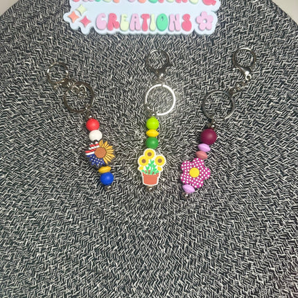 Floral & Heart Beaded Keychains – Elegant & Stylish Accessories - Daisy Designs & Creations, LLC
