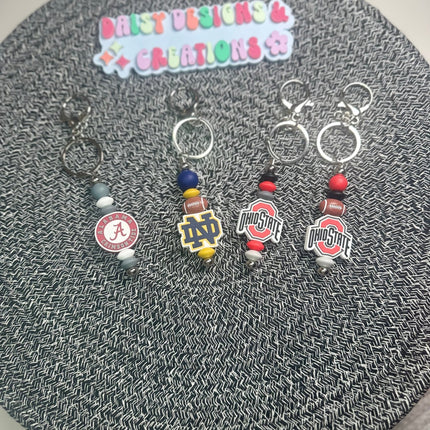 College & Pro Sports Beaded Keychains – Show Your Team Spirit! - Daisy Designs & Creations, LLC