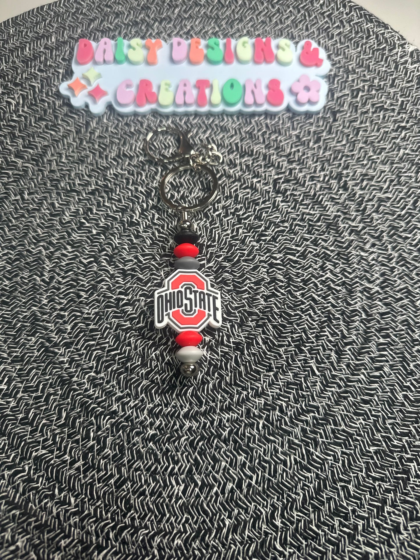 College & Pro Sports Beaded Keychains | UK, Alabama, OSU, & More