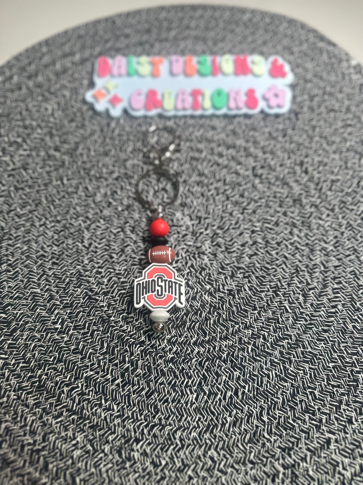 College & Pro Sports Beaded Keychains | UK, Alabama, OSU, & More