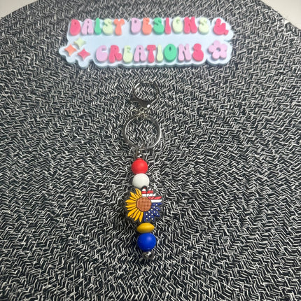 Floral & Heart Beaded Keychains – Elegant & Stylish Accessories - Daisy Designs & Creations, LLC