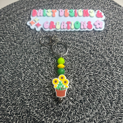 Floral & Heart Beaded Keychains – Elegant & Stylish Accessories - Daisy Designs & Creations, LLC