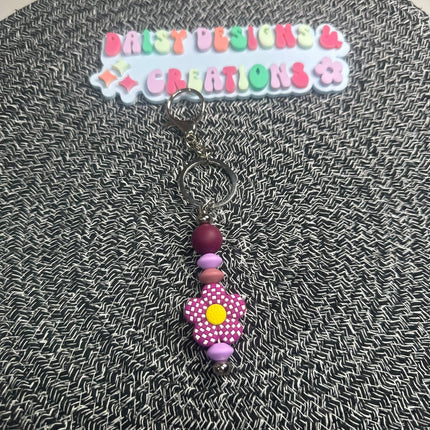 Floral & Heart Beaded Keychains – Elegant & Stylish Accessories - Daisy Designs & Creations, LLC
