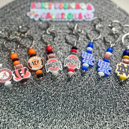 College & Pro Sports Beaded Keychains – Show Your Team Spirit! - Daisy Designs & Creations, LLC