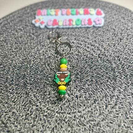 Positive Affirmation Beaded Keychains – Retro Groovy & Inspirational - Daisy Designs & Creations, LLC