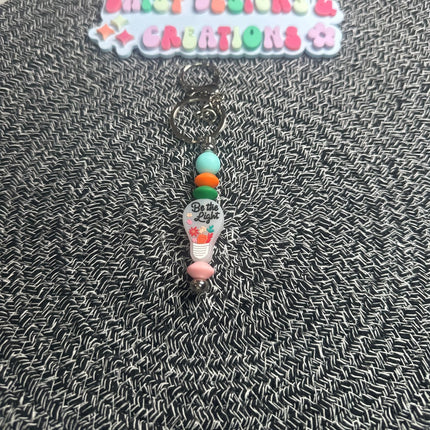 Positive Affirmation Beaded Keychains – Retro Groovy & Inspirational - Daisy Designs & Creations, LLC