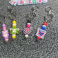 Leaping Frog, Purple Owl, Pink Smiley, & We the People Beaded Keychains | Stylish & Fun