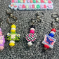 Leaping Frog, Purple Owl, Pink Smiley, & We the People Beaded Keychains | Stylish & Fun