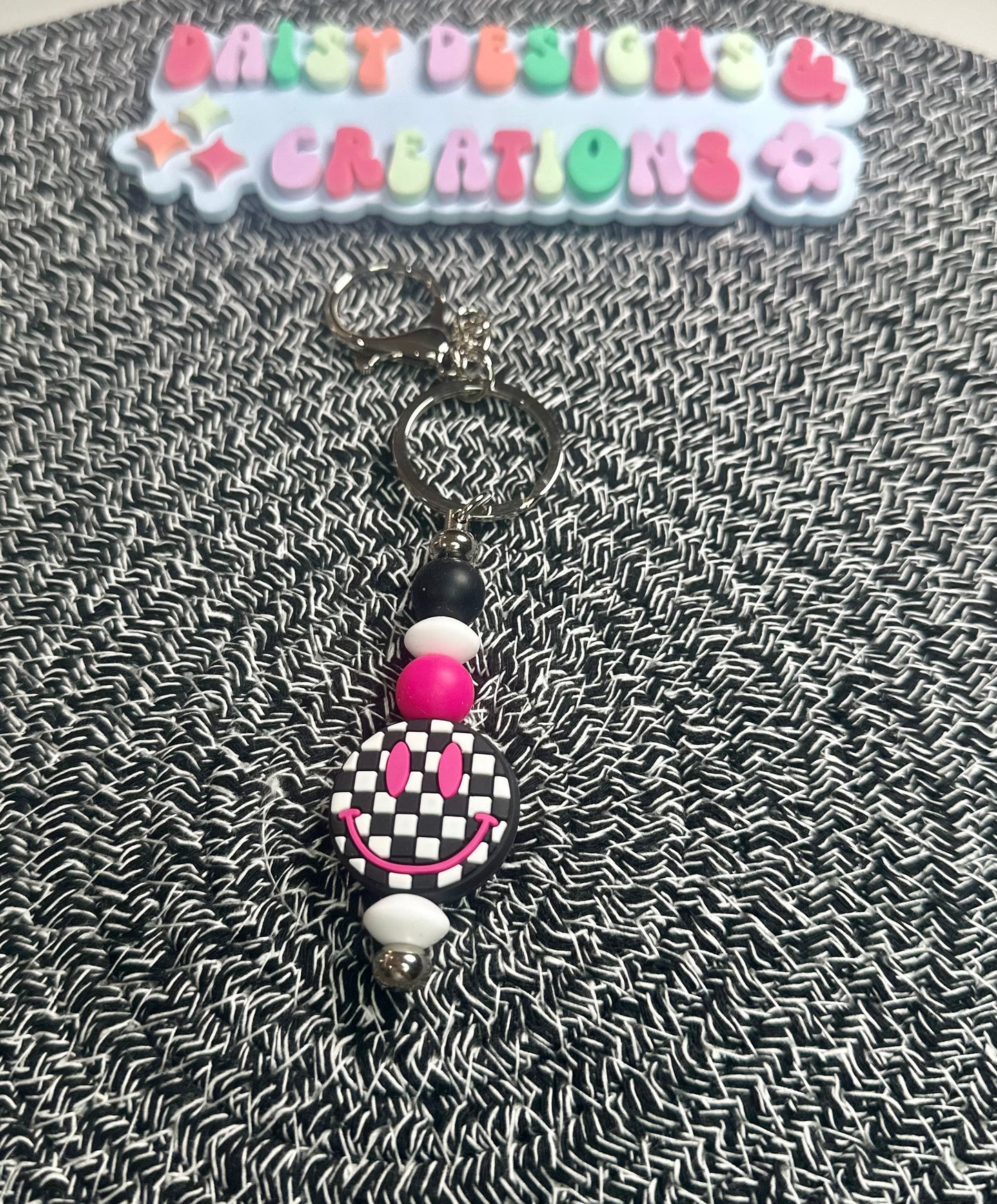 Leaping Frog, Purple Owl, Pink Smiley, & We the People Beaded Keychains | Stylish & Fun