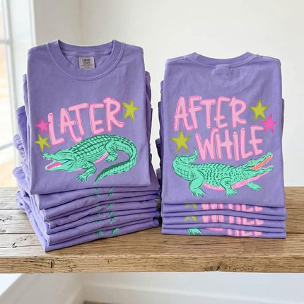Later Gator After While Crocodile Shirt | Funny Southern Graphic Tee | Trendy Retro Gator Tee | Cute Summer T-Shirt