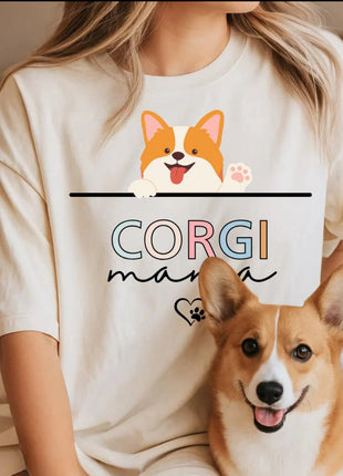Corgi Mama T-Shirt | Cute Dog Mom Tee for Corgi Lovers - Daisy Designs & Creations, LLC