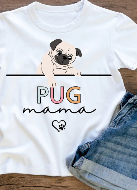 Pug Mama T-Shirt | Cute Dog Mom Tee for Pug Lovers - Daisy Designs & Creations, LLC