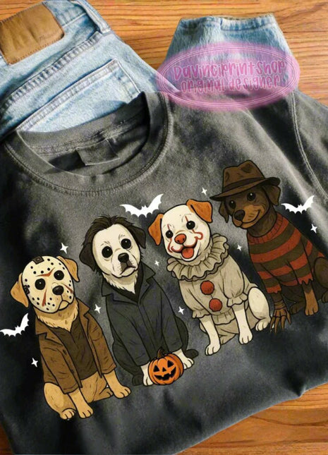Horror Movie Dog T-Shirt | Halloween Tee for Dog Lovers - Daisy Designs & Creations, LLC